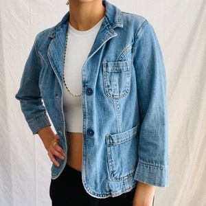 Women’s Vintage Denim Blazer Jacket